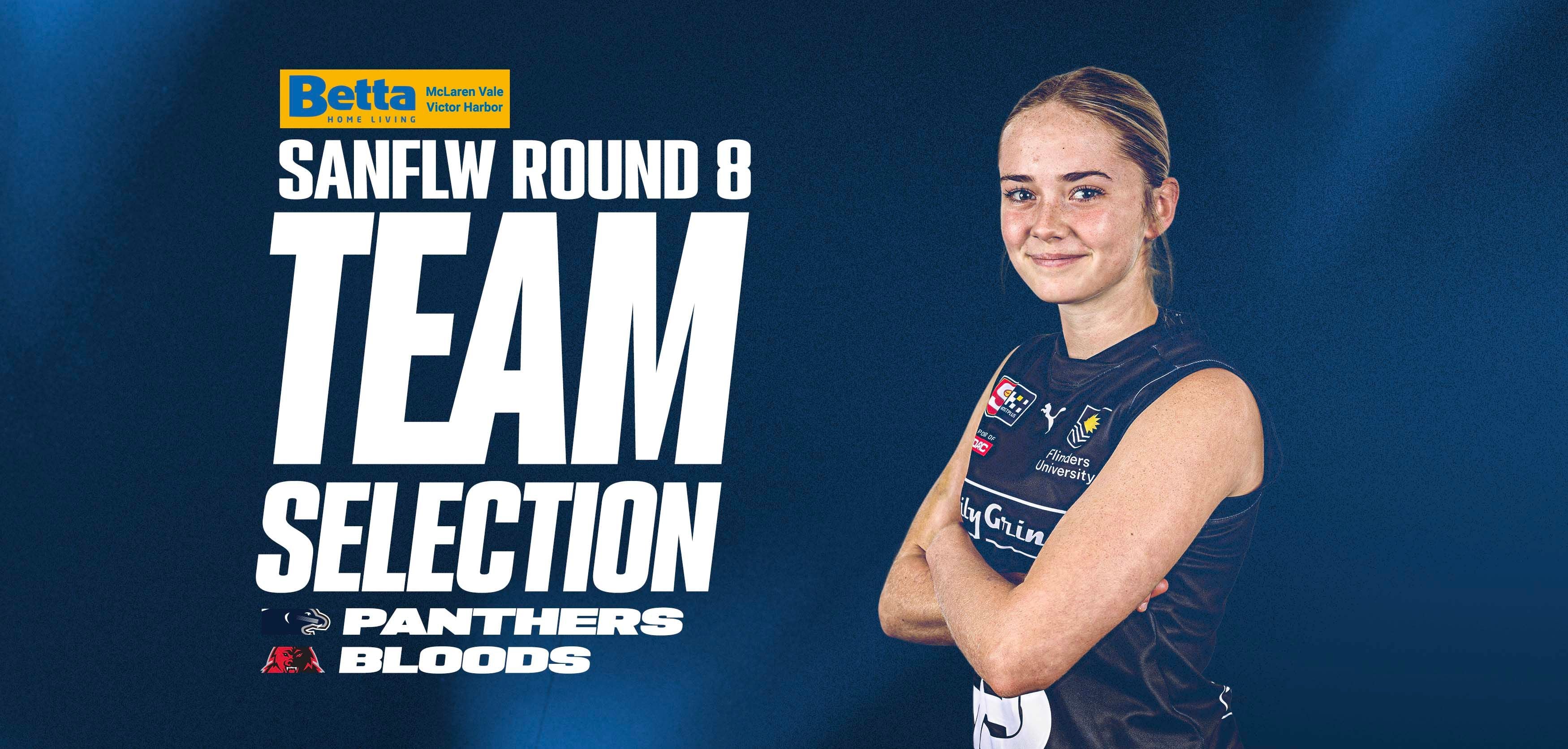 BETTA Team Selection: SANFLW Rd 8 vs West BETTA Team Selection: SANFLW Rd 8 vs West